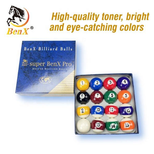 BenX 52.4mm 3A Grade Crystal Color Pool Balls – Factory Direct Billiard Ball Set